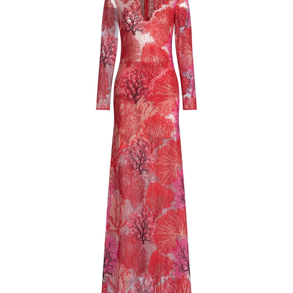 Silvia Tcherassi - Enys dress - red & pink coral reef beaded -
Size S - sold out - Picture 5 of 10